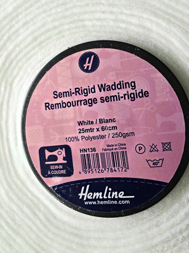 Hemline semi rigid wadding - hemline, semi-rigid
